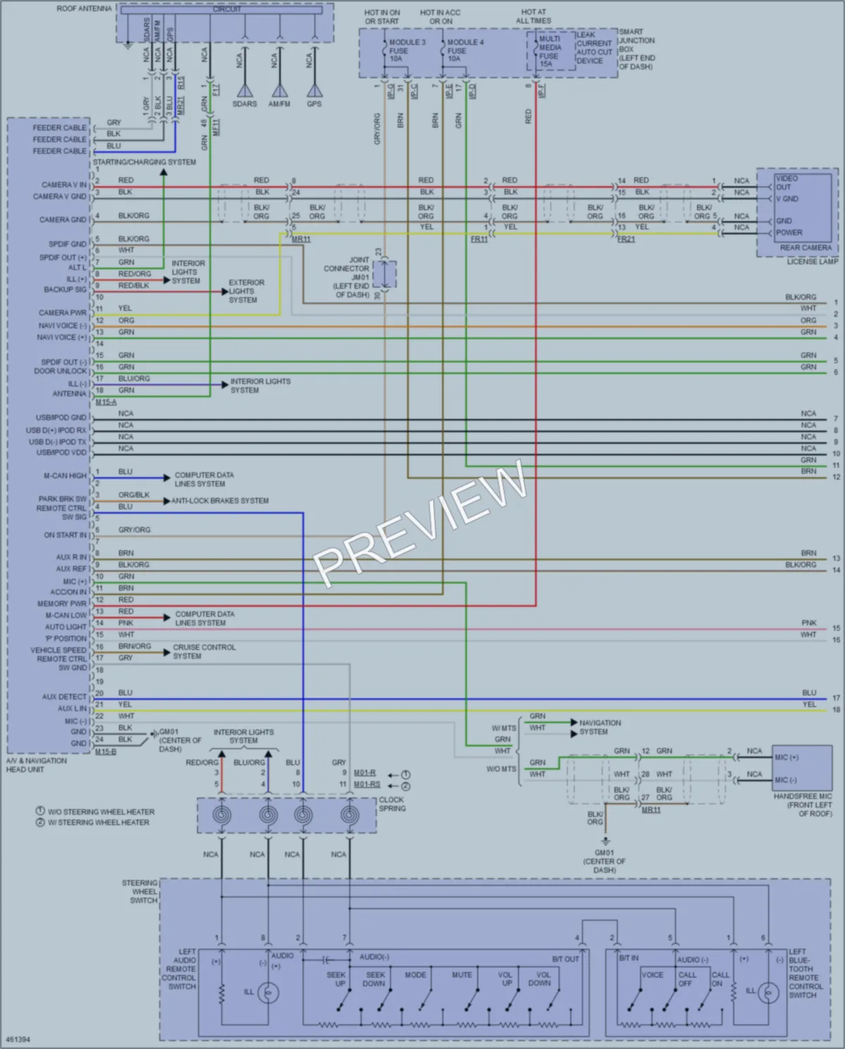 2015 Hyundai SantaFeSport Radio wiring diagram preview