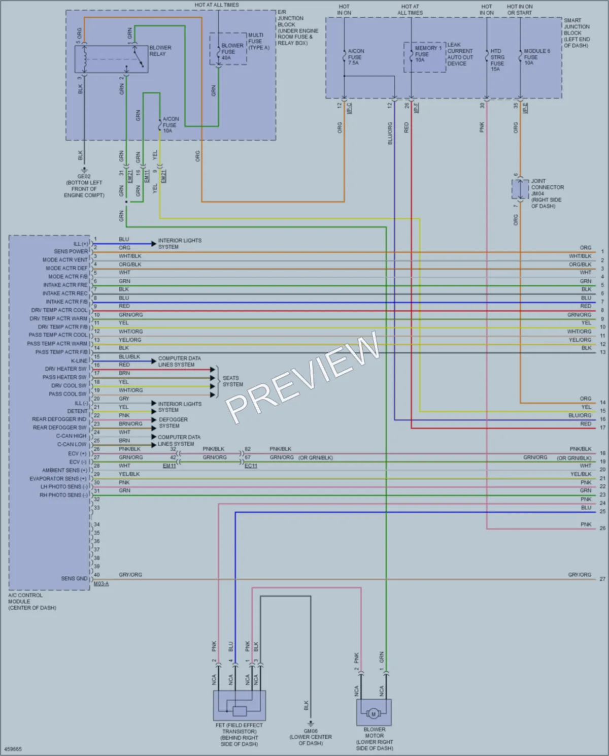 2015 Hyundai Sonata Air Conditioning wiring diagram preview
