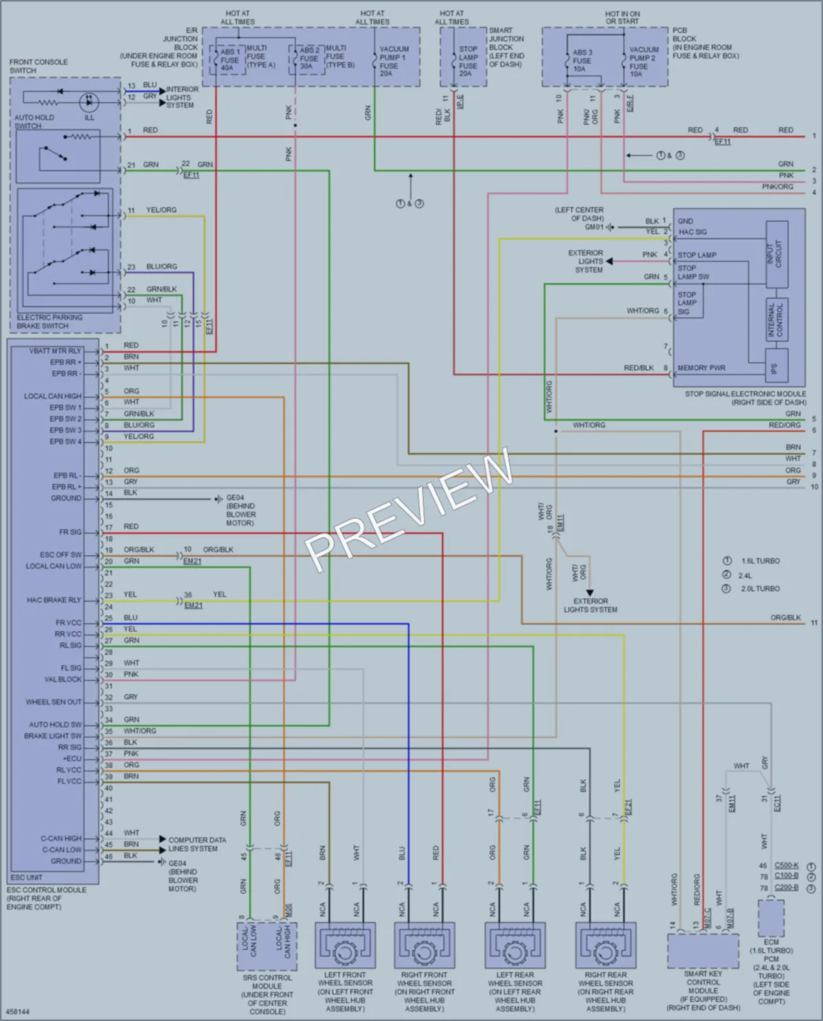 2015 Hyundai Sonata Anti Lock Brakes wiring diagram preview