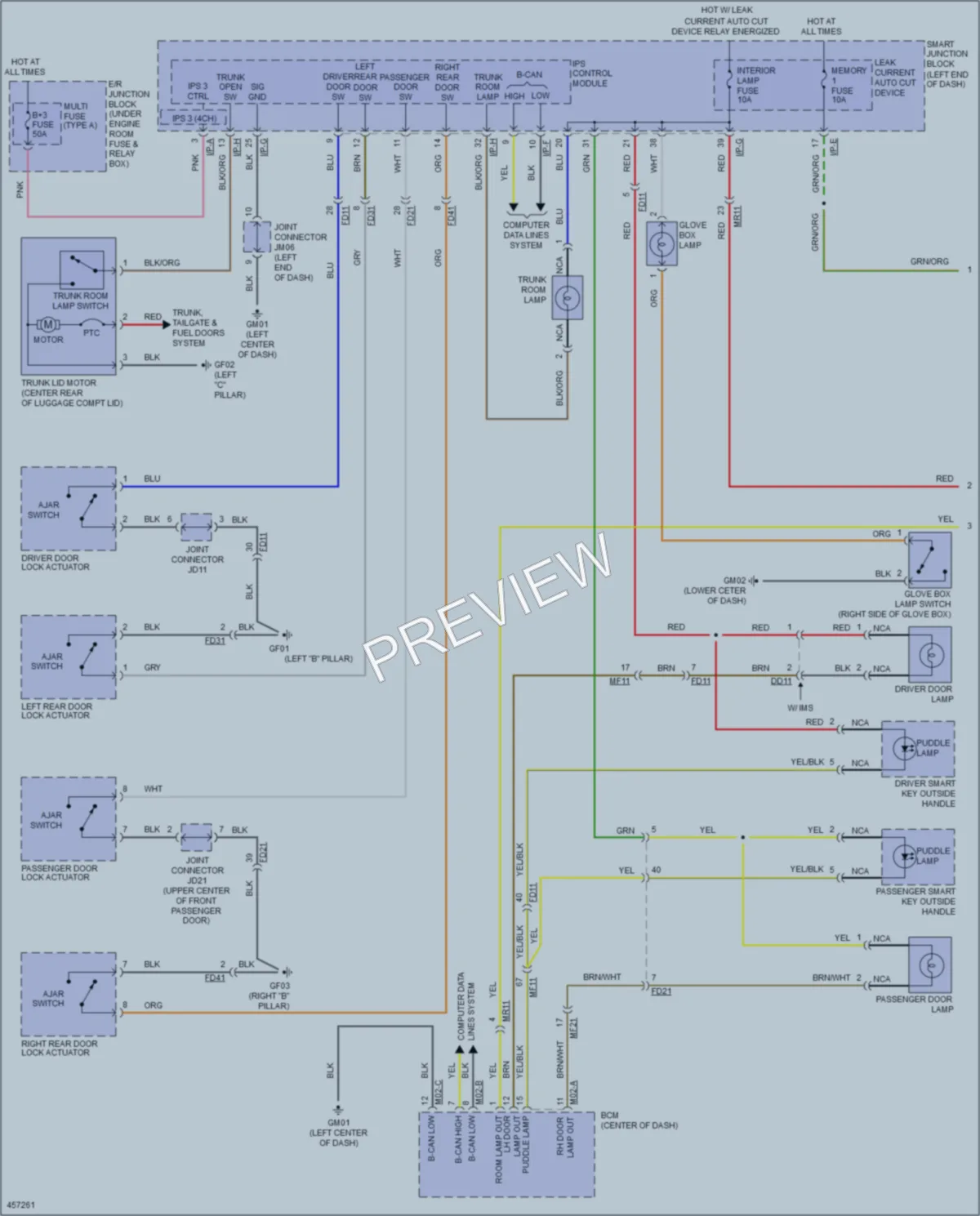 2015 Hyundai Sonata Interior Lights wiring diagram preview