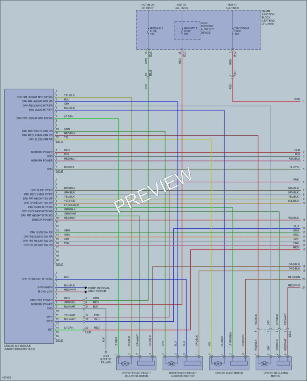 2015 Hyundai Sonata Memory Systems wiring diagram preview