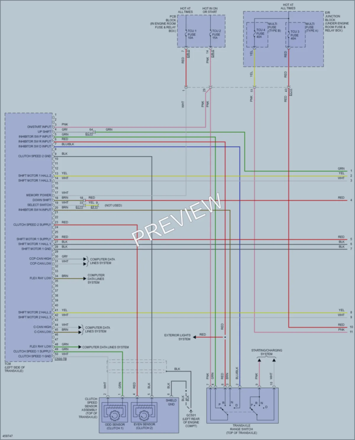 2015 Hyundai Sonata Transmission wiring diagram preview