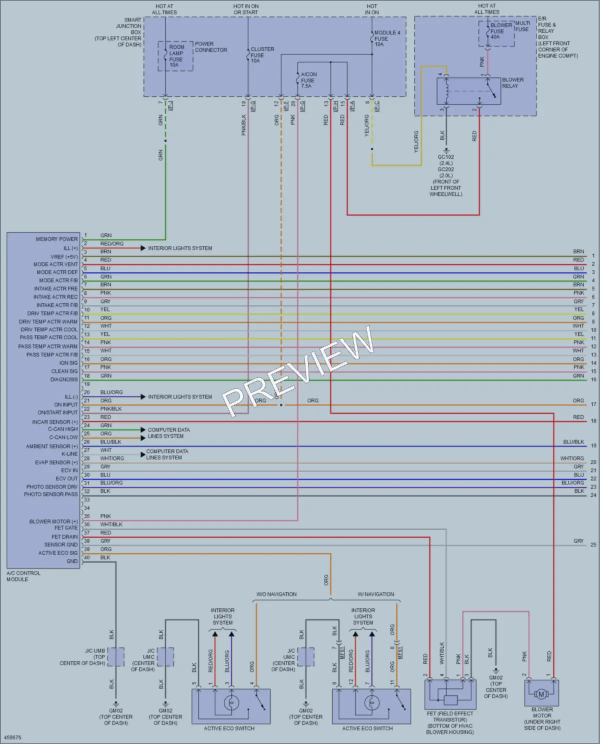 2015 Hyundai Tucson Air Conditioning wiring diagram preview