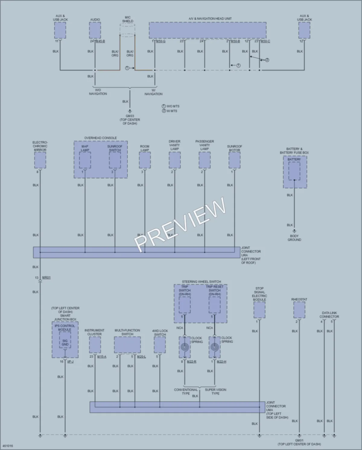 2015 Hyundai Tucson Ground Distribution wiring diagram preview