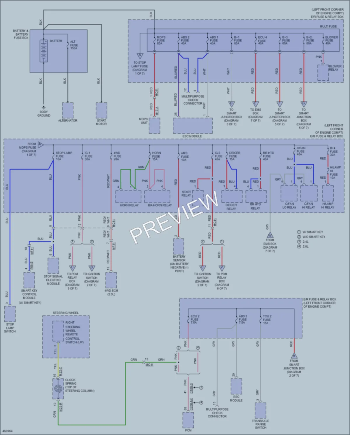 2015 Hyundai Tucson Power Distribution wiring diagram preview