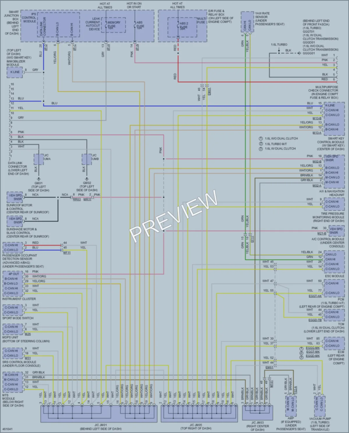 2015 Hyundai Veloster Computer Data Lines wiring diagram preview