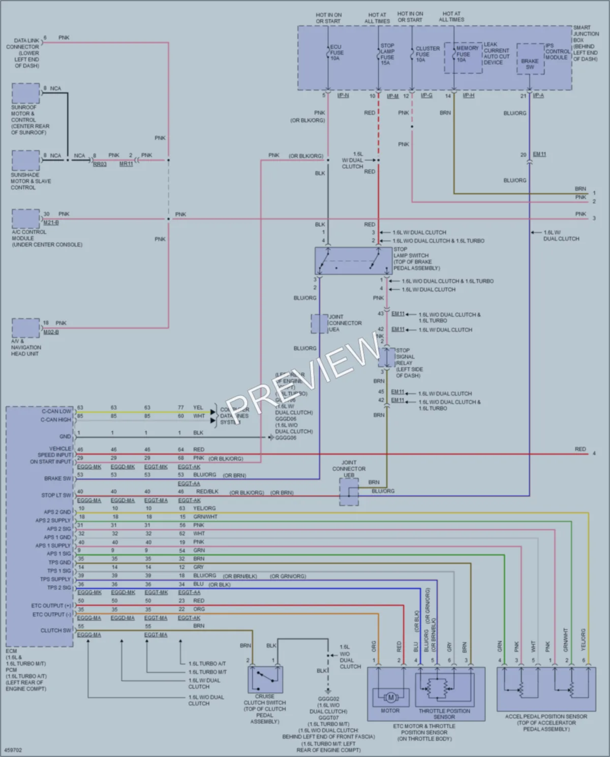 2015 Hyundai Veloster Cruise Control wiring diagram preview
