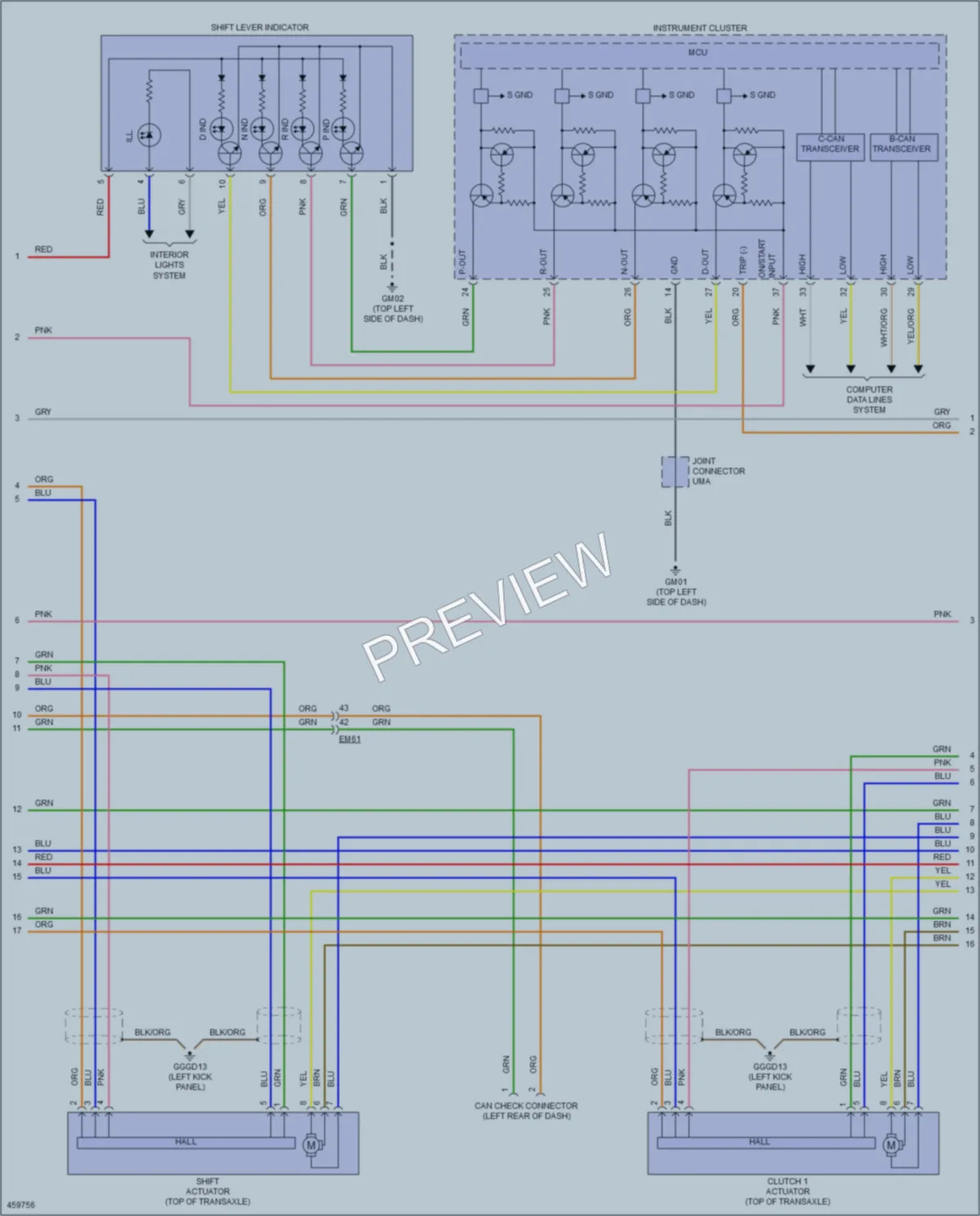 2015 Hyundai Veloster Transmission wiring diagram preview