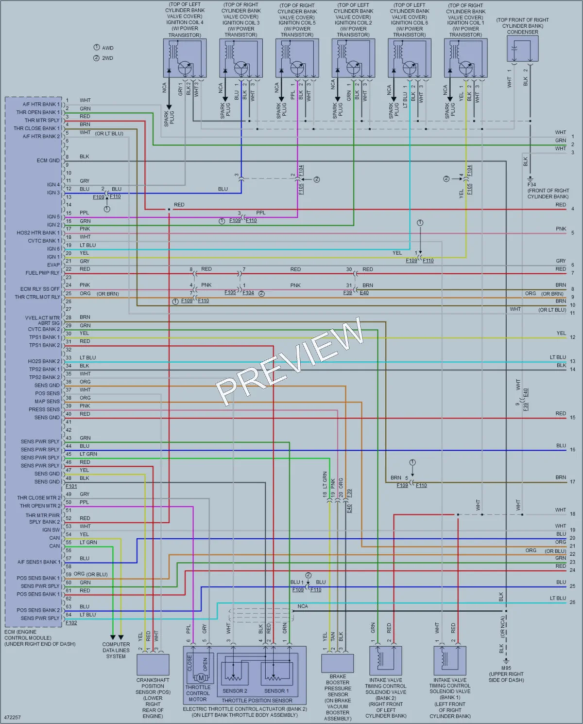 2015 Infiniti Q40 Engine Performance wiring diagram preview