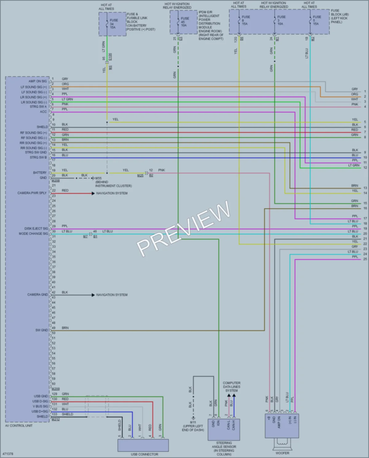 2015 Infiniti Q40 Radio wiring diagram preview