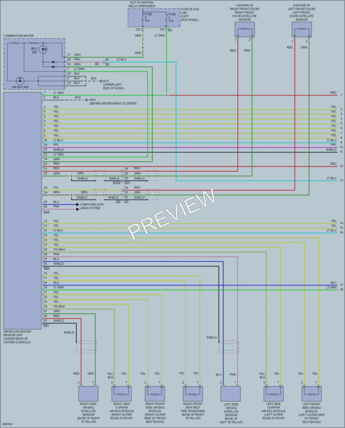 2015 Infiniti Q40 Supplemental Restraints wiring diagram preview