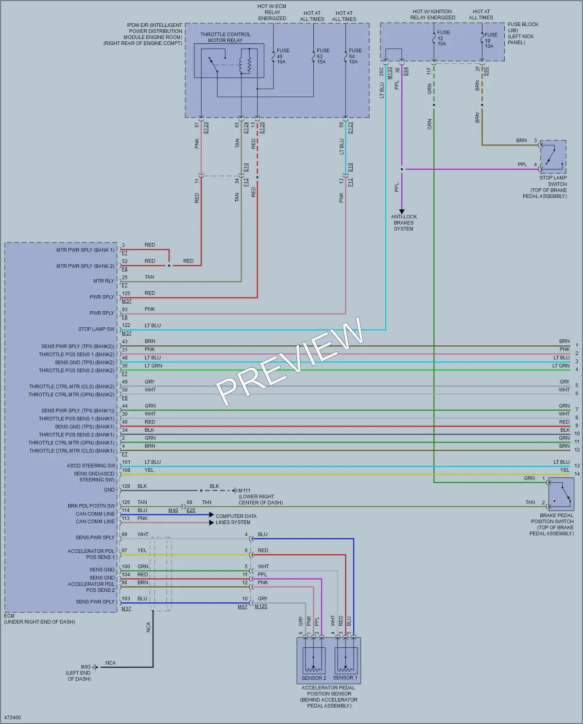 2015 Infiniti Q50 Cruise Control wiring diagram preview