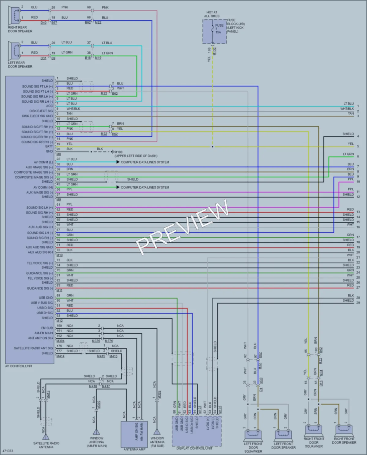 2015 Infiniti Q50 Radio wiring diagram preview