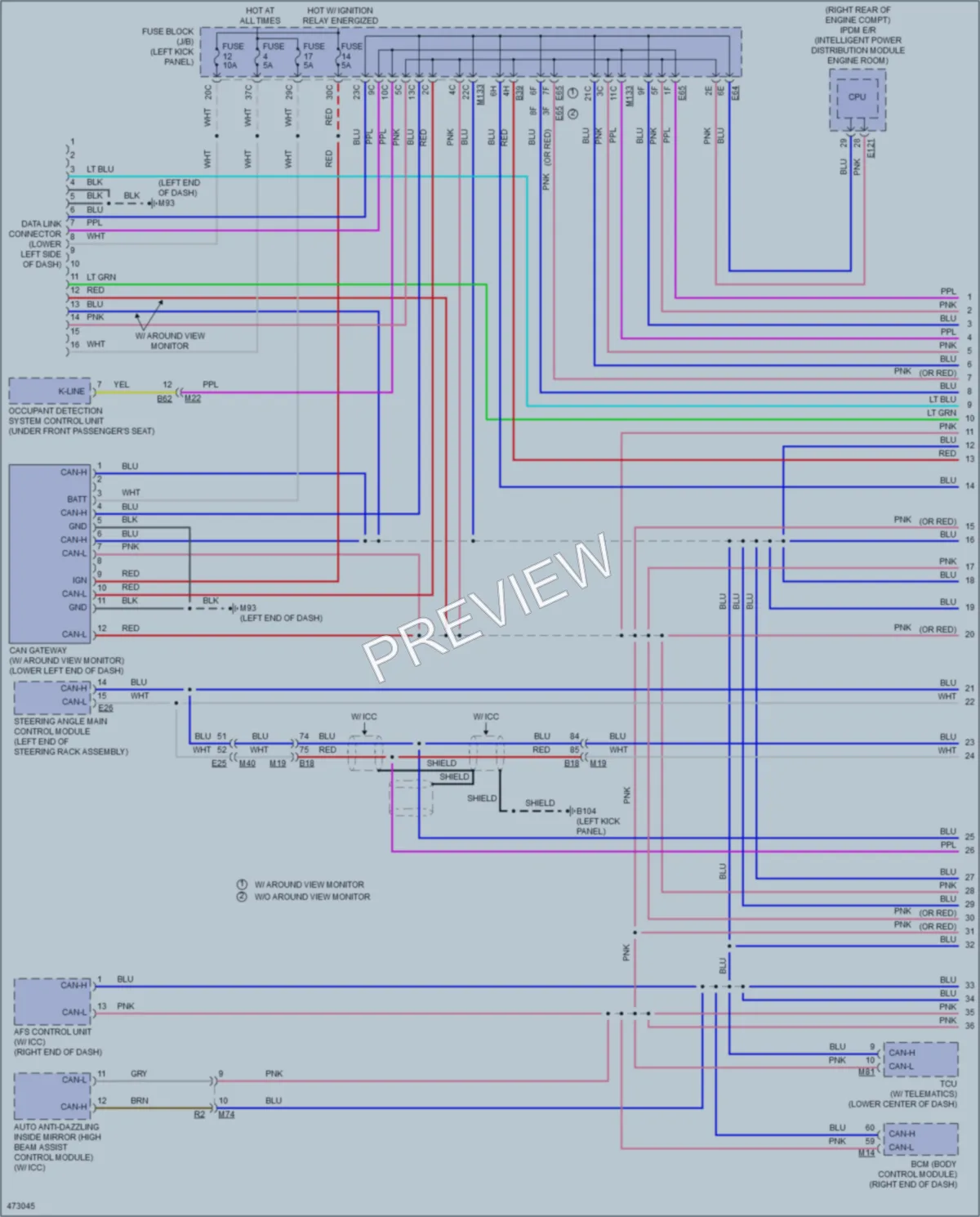 2015 Infiniti Q50Hybrid Computer Data Lines wiring diagram preview