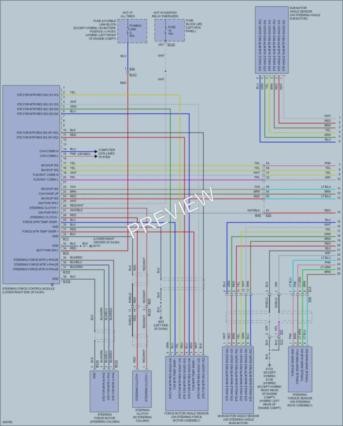 2015 Infiniti Q50Hybrid Electronic Power Steering wiring diagram preview