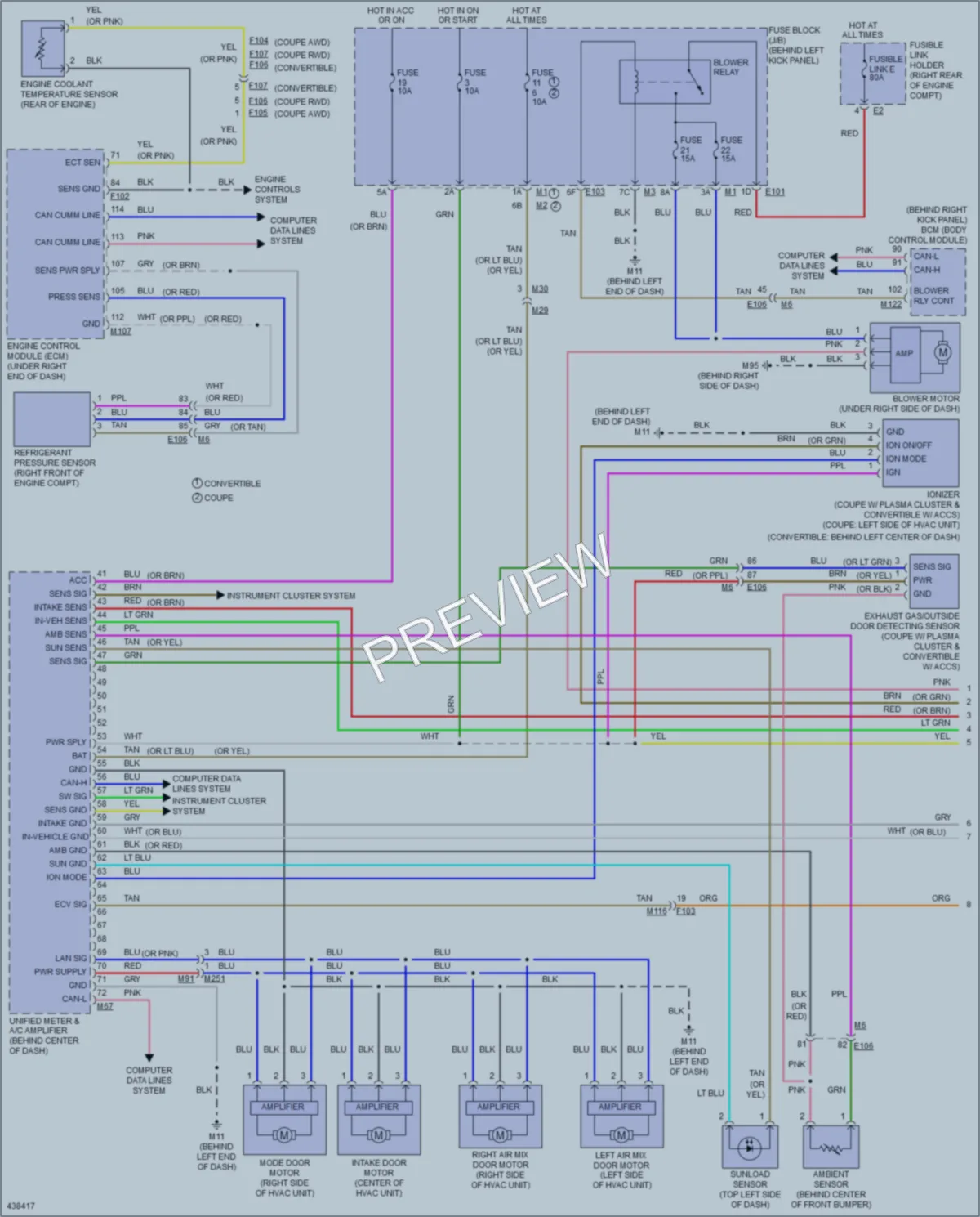 2015 Infiniti Q60 Air Conditioning wiring diagram preview