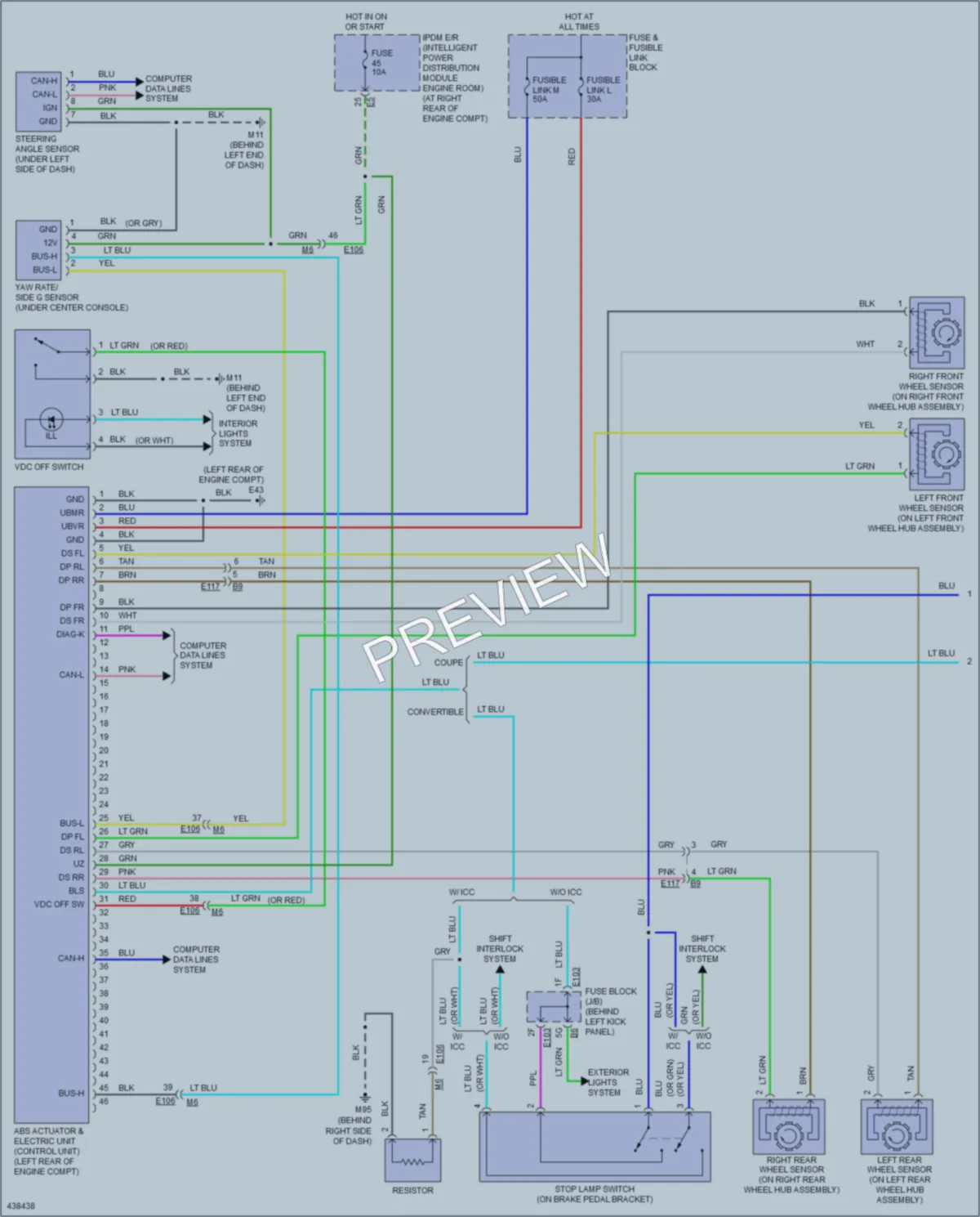 2015 Infiniti Q60 Anti Lock Brakes wiring diagram preview
