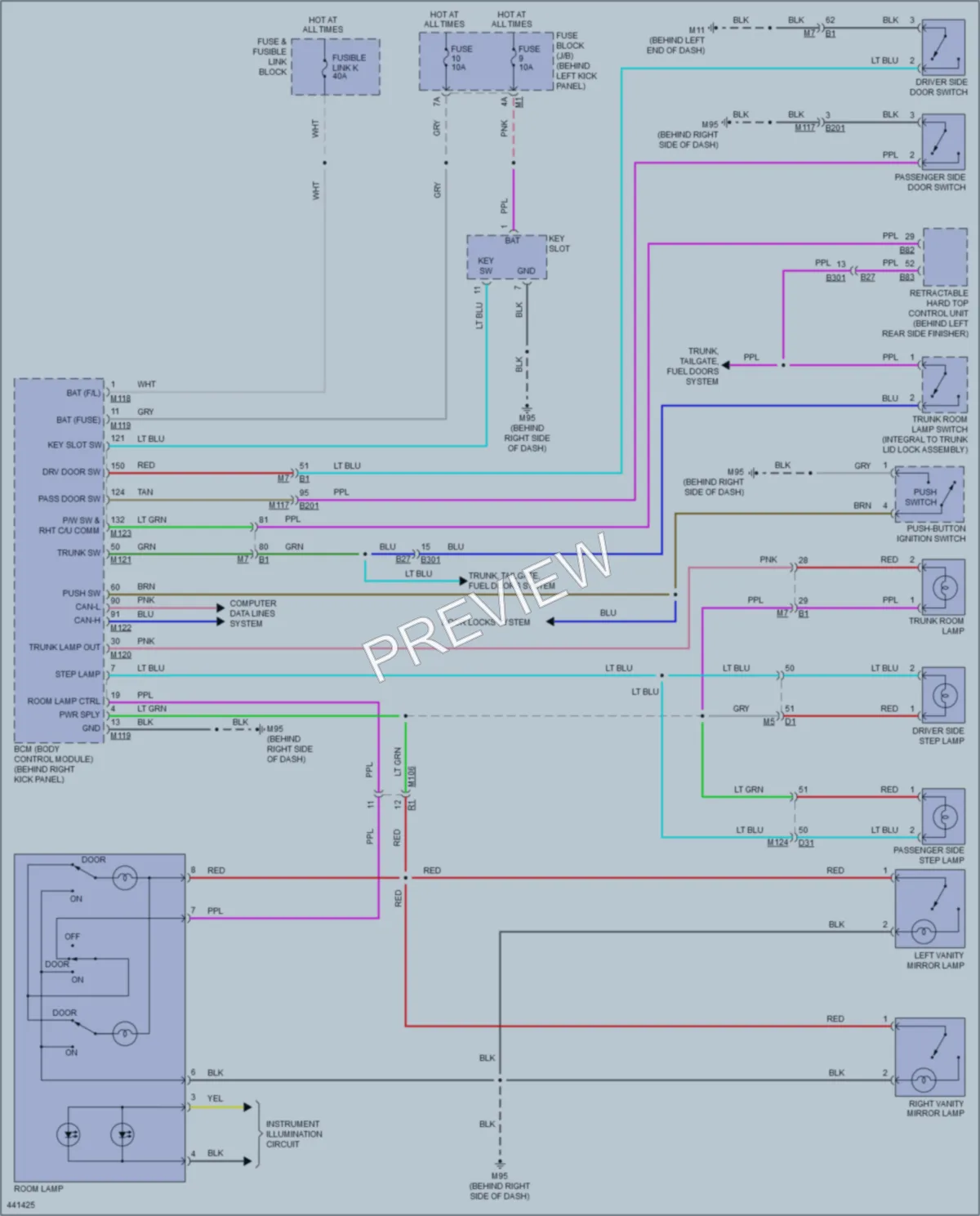 2015 Infiniti Q60 Interior Lights wiring diagram preview