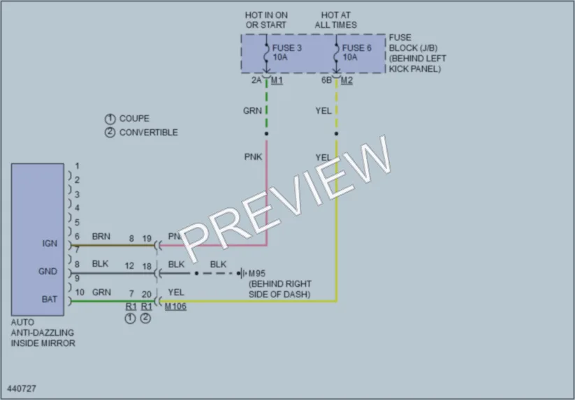 2015 Infiniti Q60 Power Mirrors wiring diagram preview