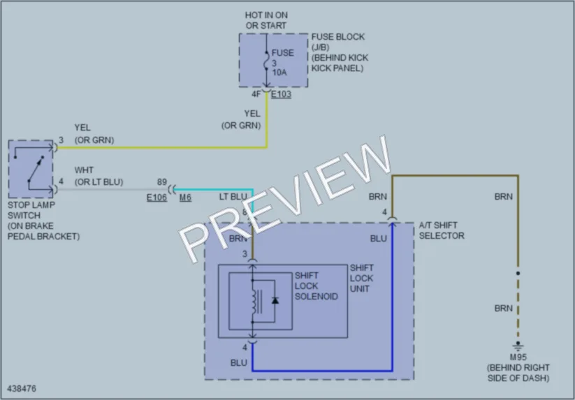 2015 Infiniti Q60 Shift Interlock wiring diagram preview