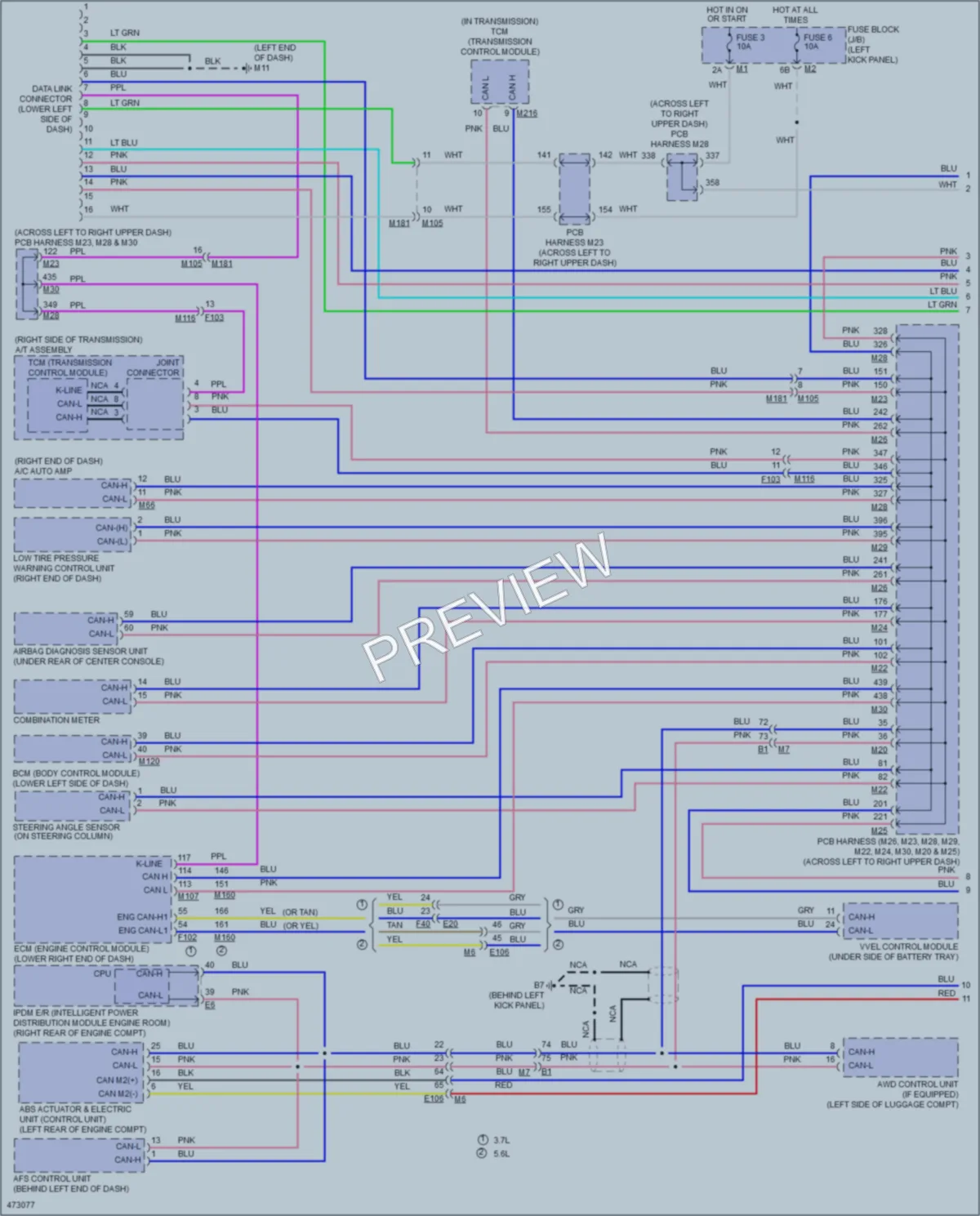 2015 Infiniti Q70 Computer Data Lines wiring diagram preview