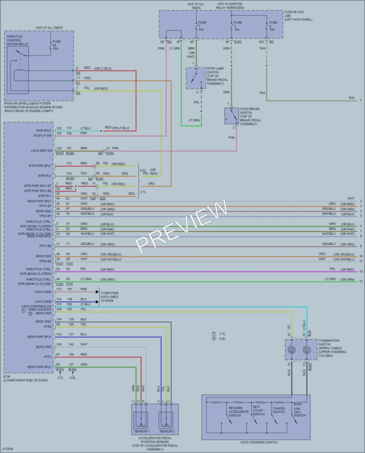 2015 Infiniti Q70 Cruise Control wiring diagram preview