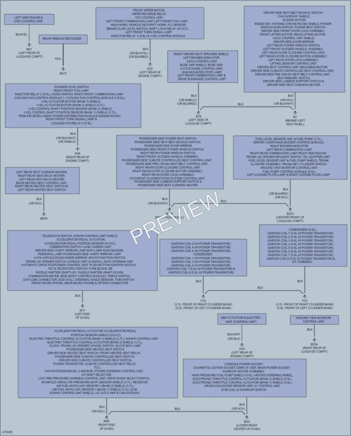 2015 Infiniti Q70 Ground Distribution wiring diagram preview