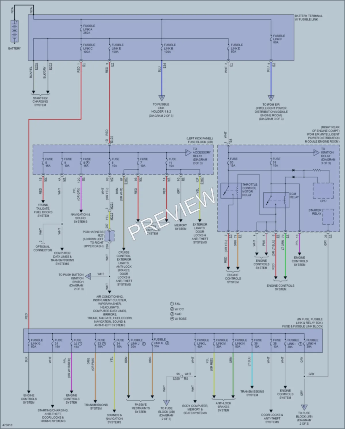 2015 Infiniti Q70 Power Distribution wiring diagram preview