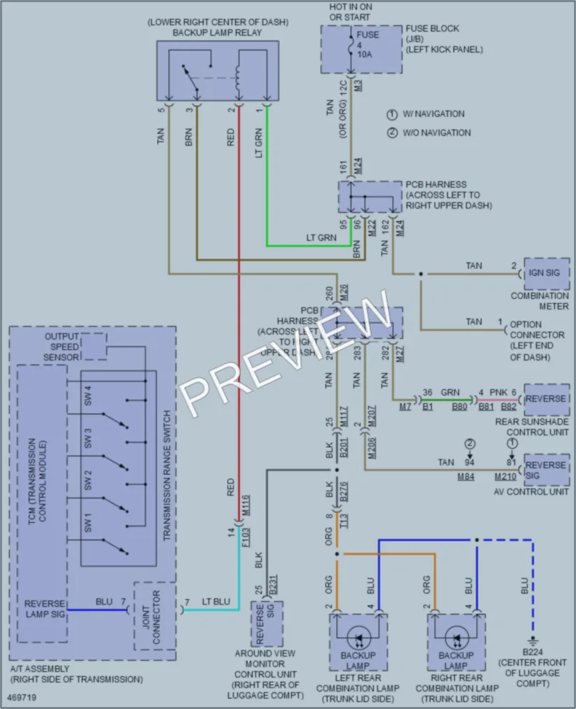 2015 Infiniti Q70Hybrid Exterior Lights wiring diagram preview