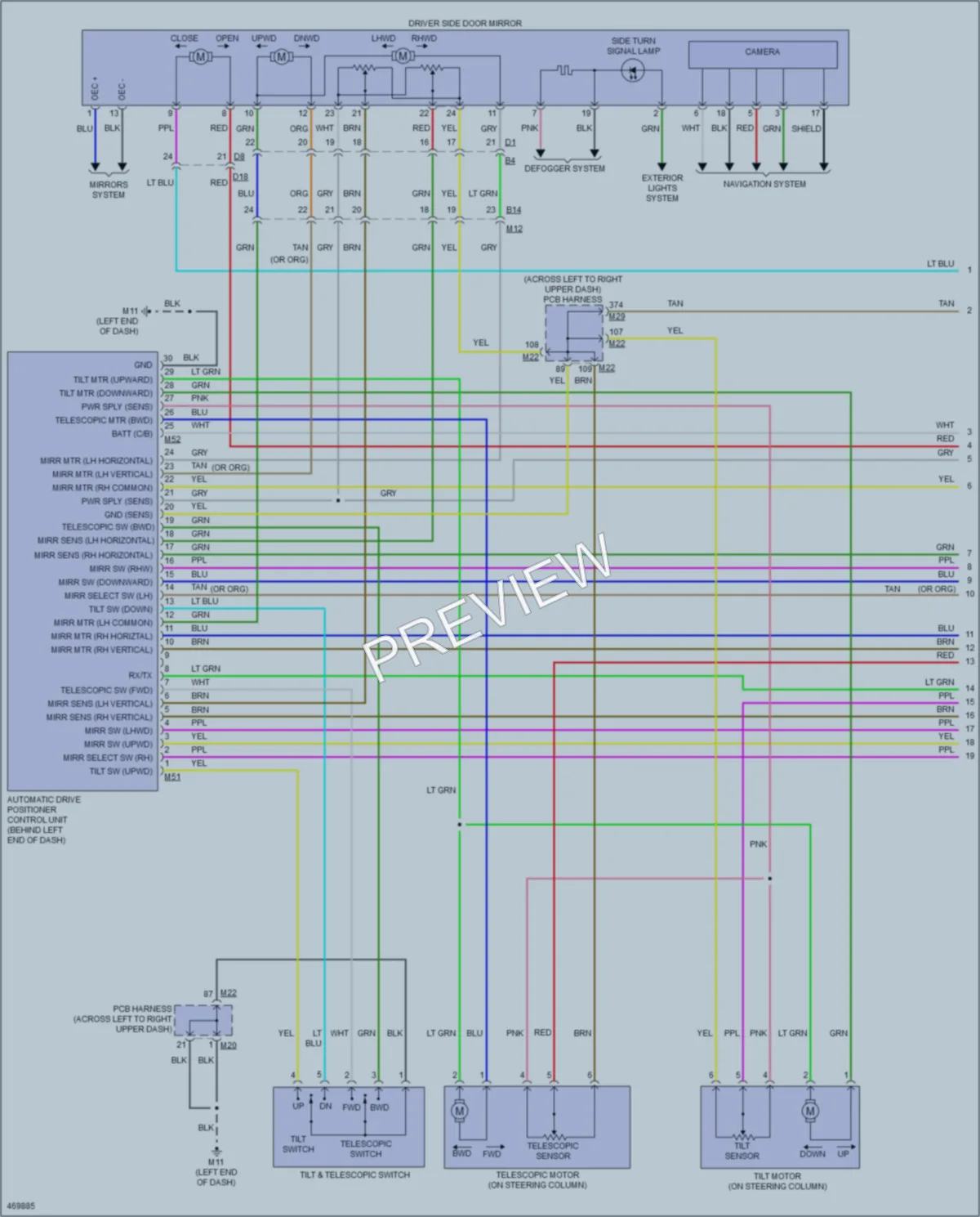 2015 Infiniti Q70Hybrid Memory Systems wiring diagram preview