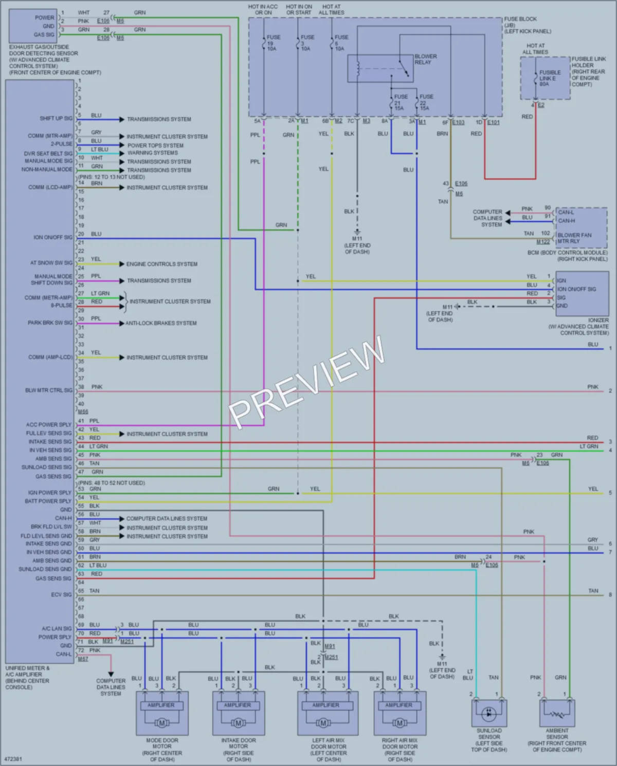 2015 Infiniti QX50 Air Conditioning wiring diagram preview