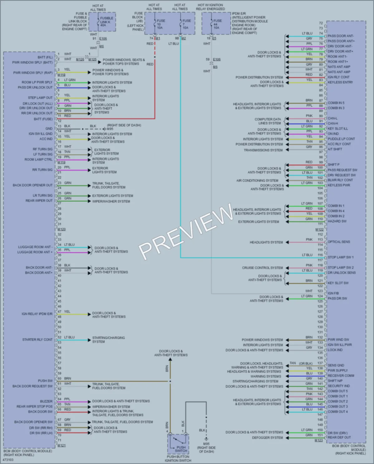 2015 Infiniti QX50 Body Control Modules wiring diagram preview