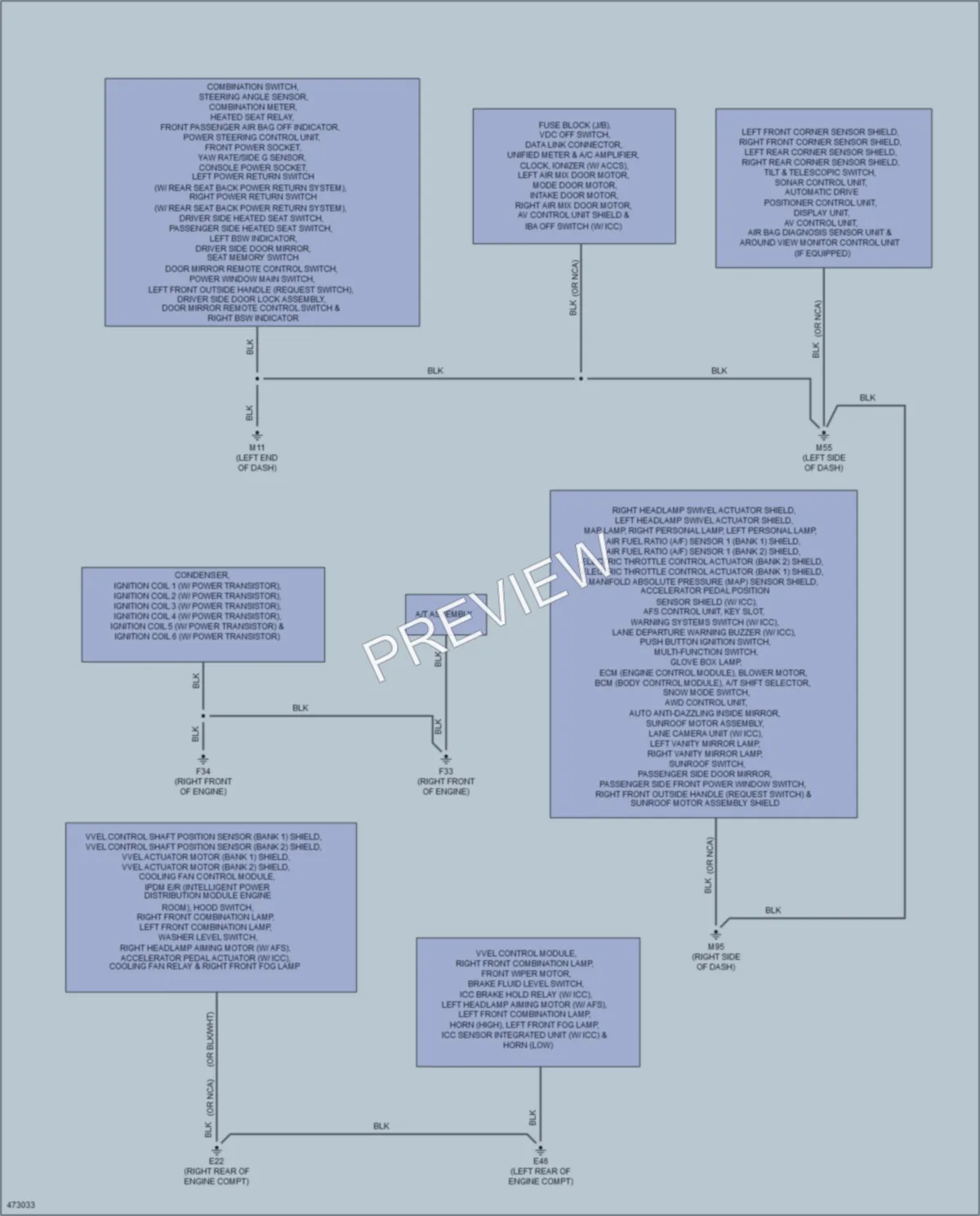2015 Infiniti QX50 Ground Distribution wiring diagram preview