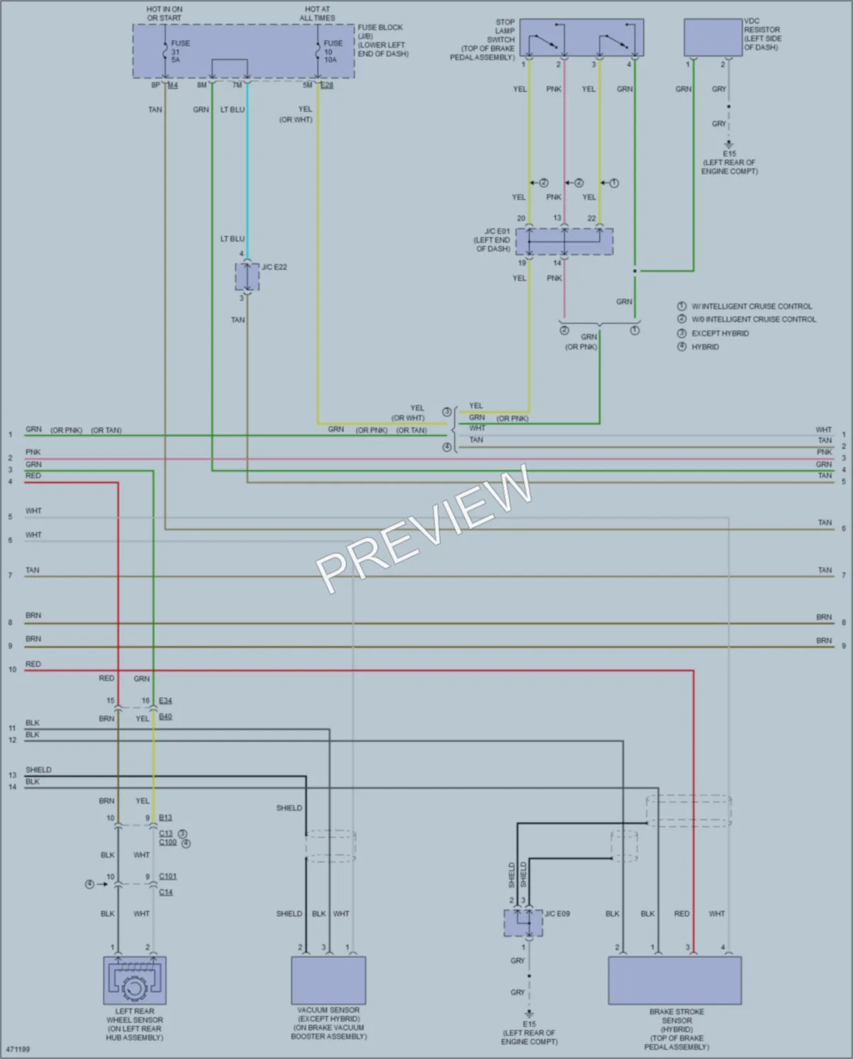 2015 Infiniti QX60 Anti Lock Brakes wiring diagram preview