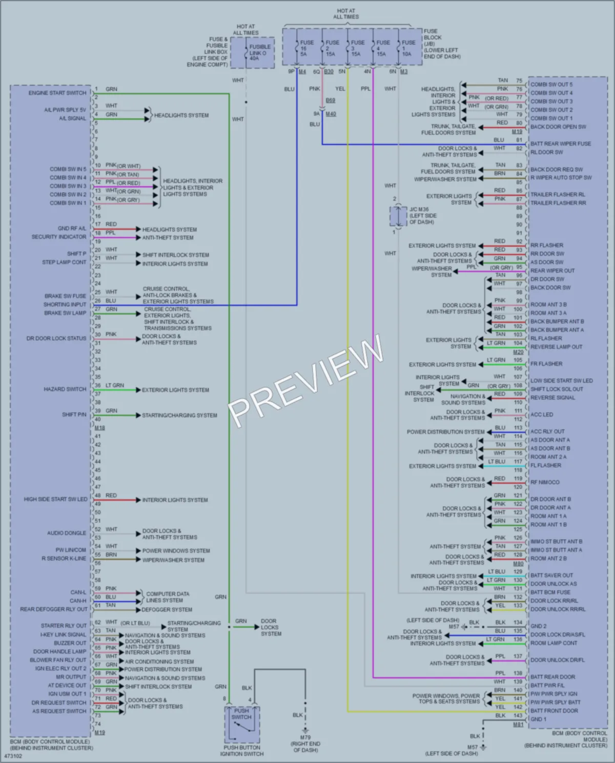 2015 Infiniti QX60 Body Control Modules wiring diagram preview