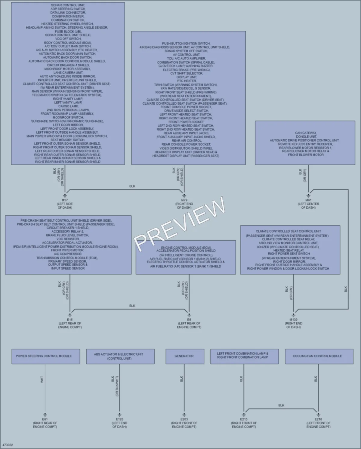 2015 Infiniti QX60 Ground Distribution wiring diagram preview