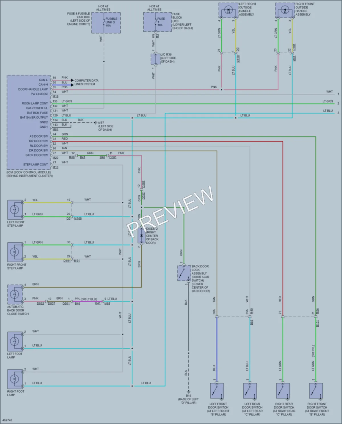 2015 Infiniti QX60 Interior Lights wiring diagram preview