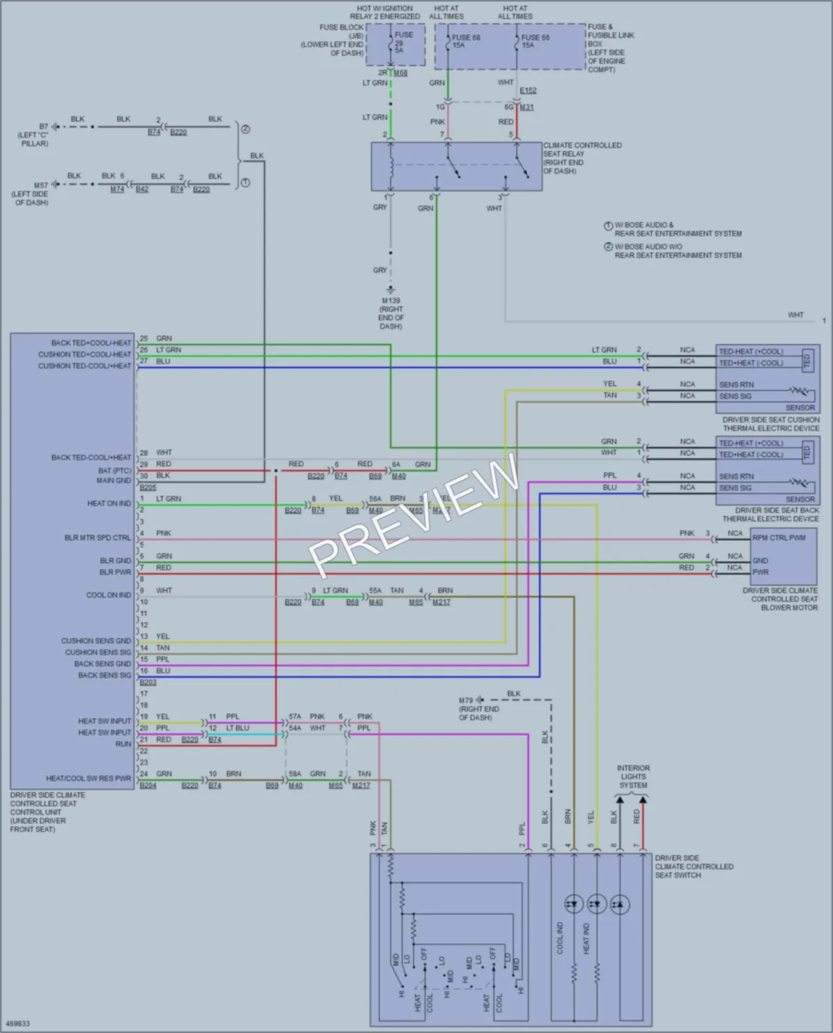 2015 Infiniti QX60 Power Seats wiring diagram preview
