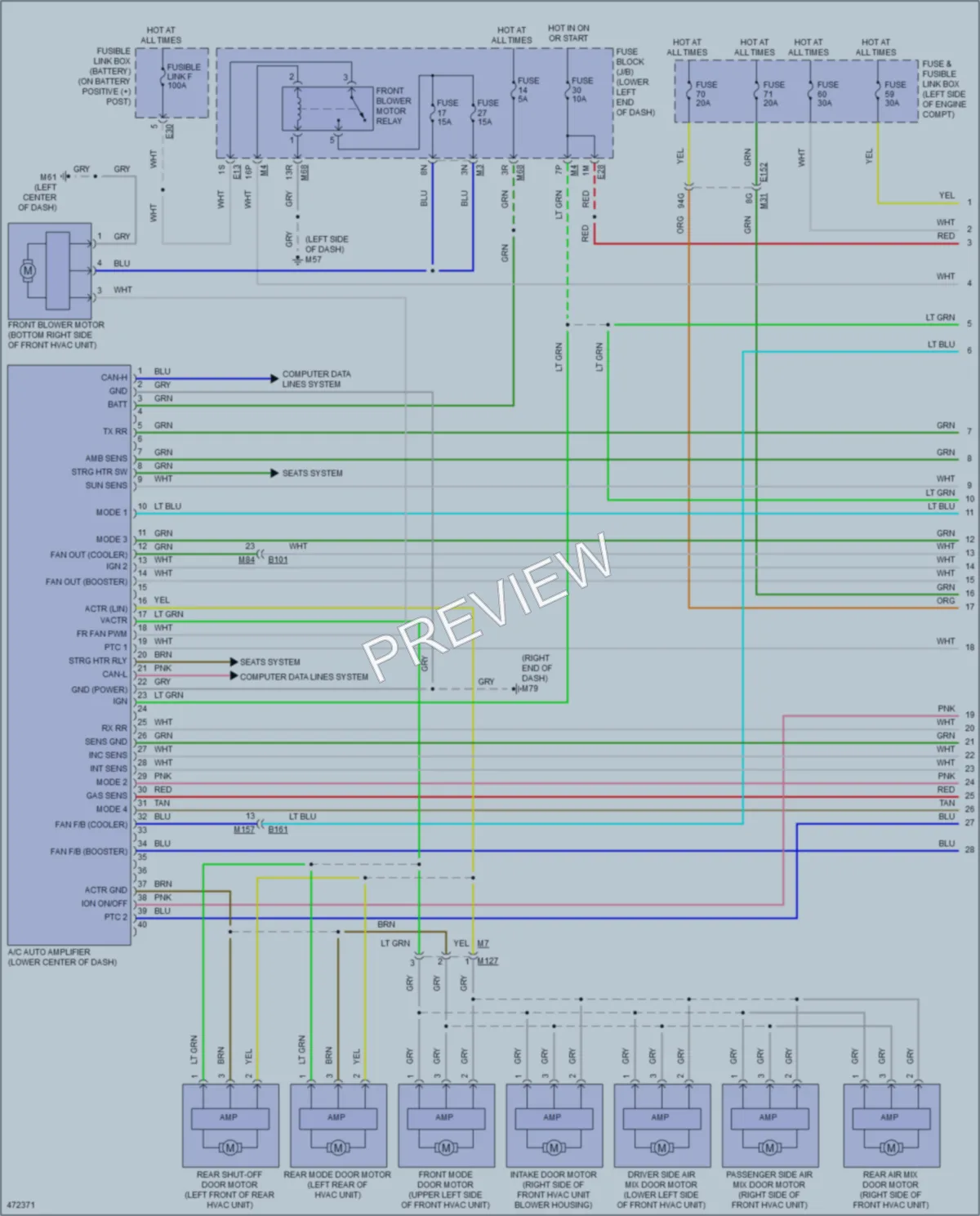 2015 Infiniti QX60Hybrid Air Conditioning wiring diagram preview