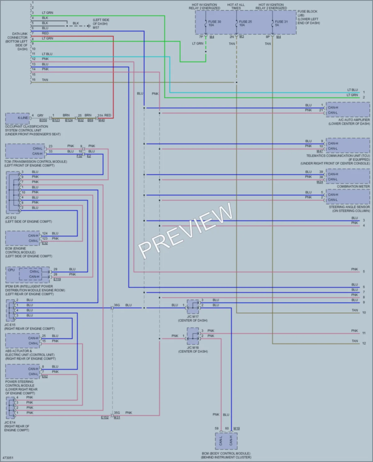 2015 Infiniti QX60Hybrid Computer Data Lines wiring diagram preview