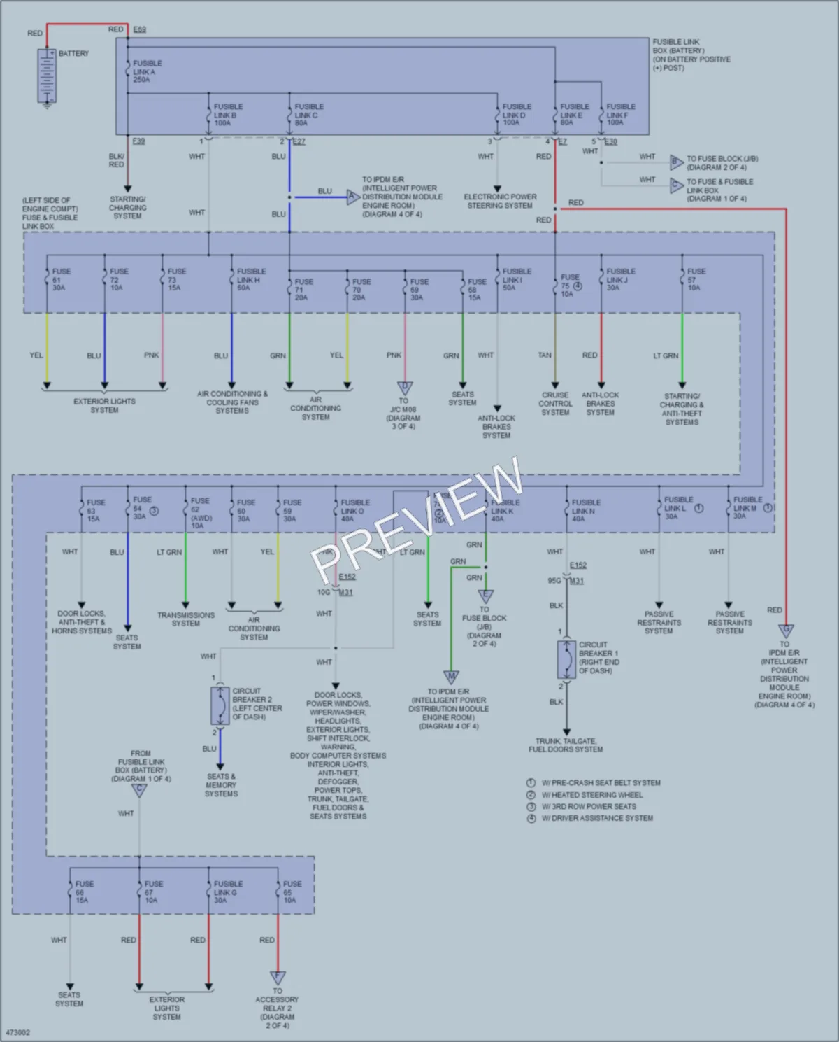 2015 Infiniti QX60Hybrid Power Distribution wiring diagram preview