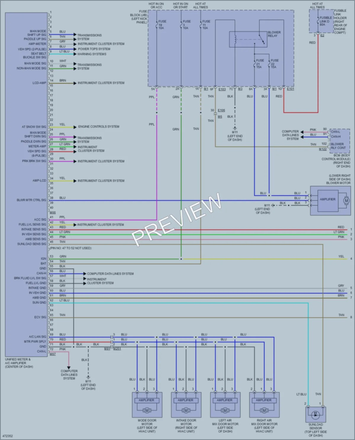 2015 Infiniti QX70 Air Conditioning wiring diagram preview