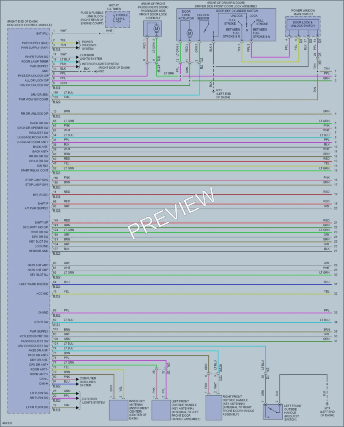 2015 Infiniti QX70 Anti Theft wiring diagram preview