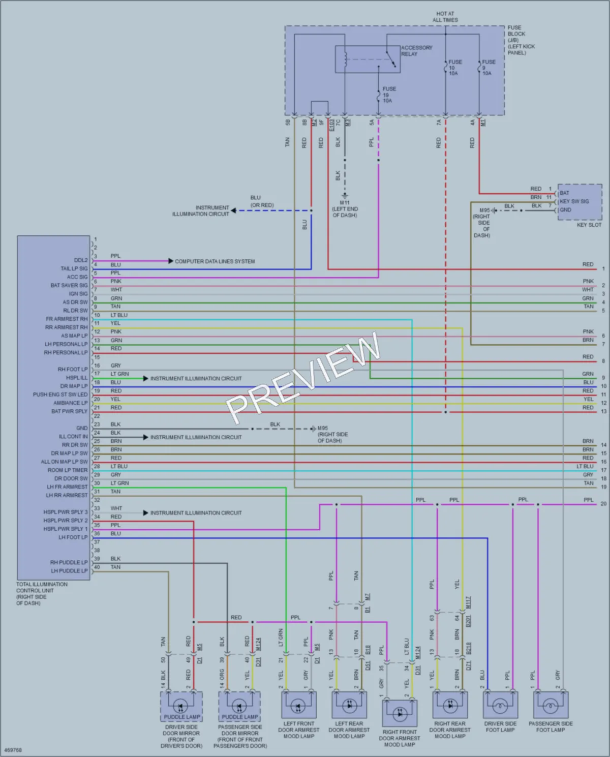 2015 Infiniti QX70 Interior Lights wiring diagram preview