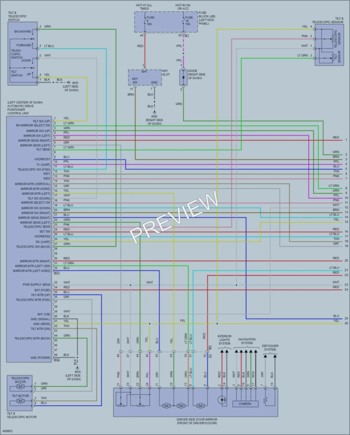 2015 Infiniti QX70 Memory Systems wiring diagram preview