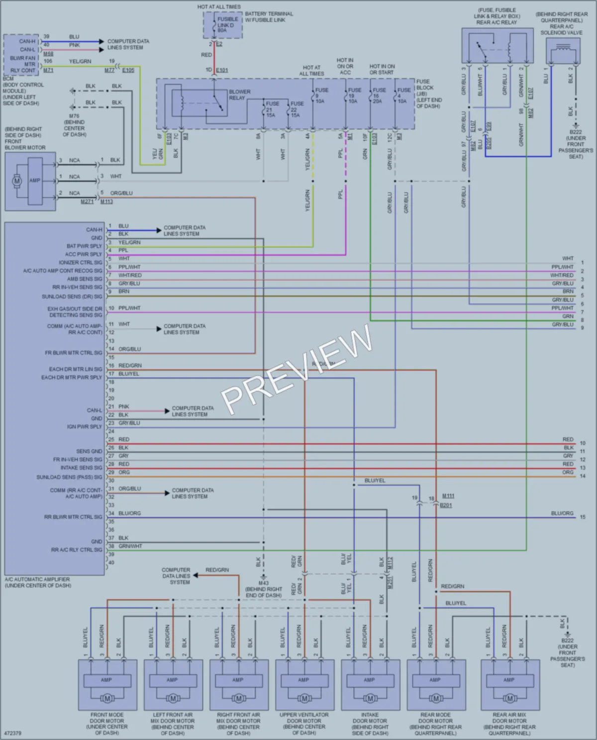 2015 Infiniti QX80 Air Conditioning wiring diagram preview