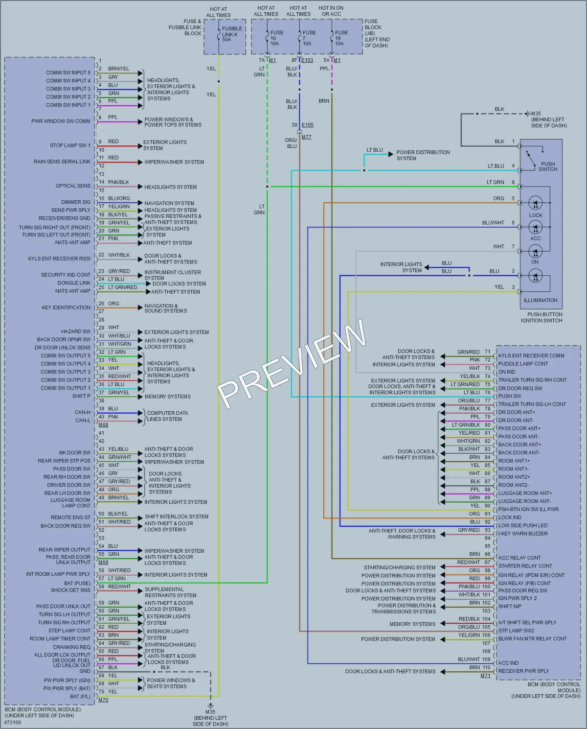 2015 Infiniti QX80 Body Control Modules wiring diagram preview