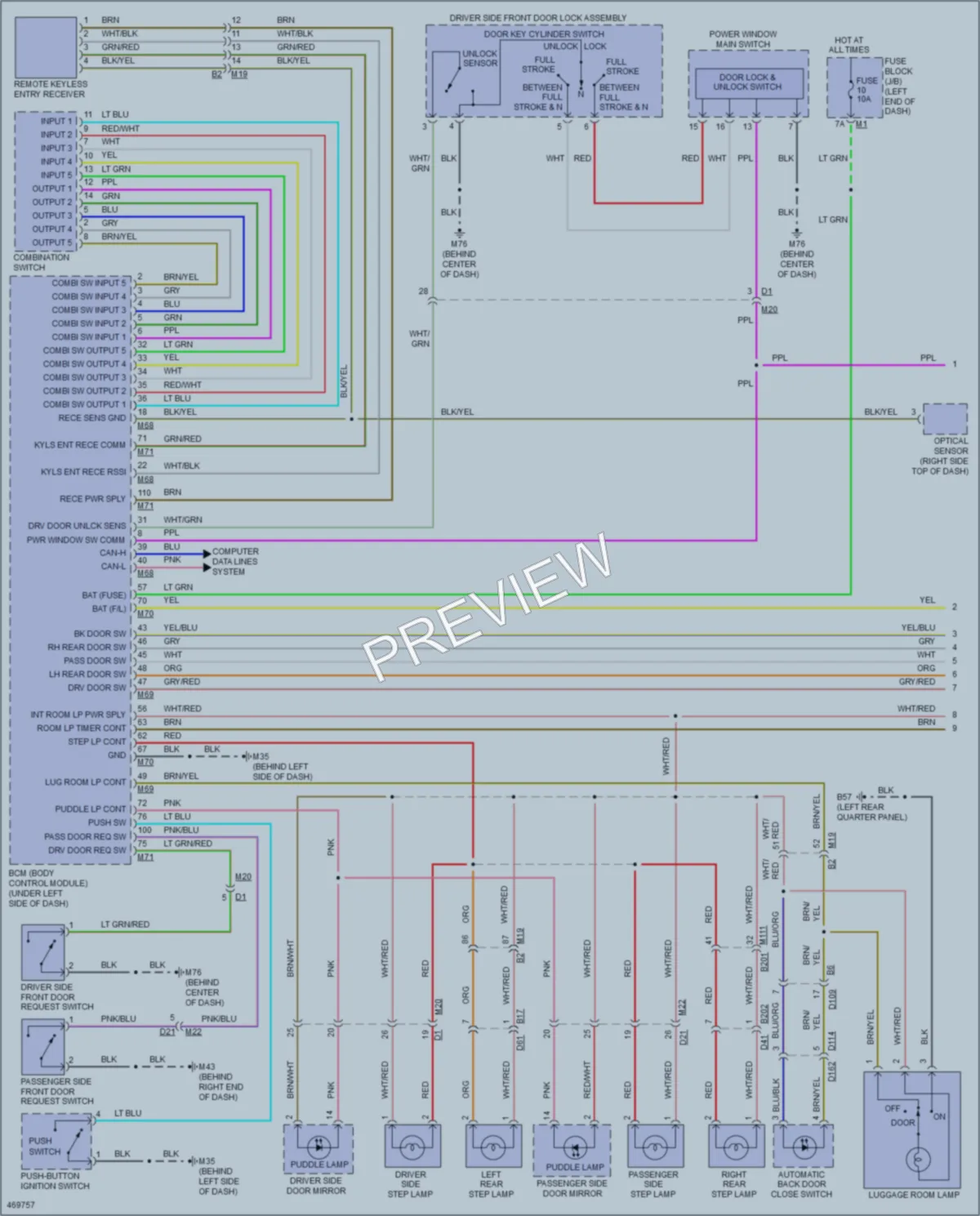 2015 Infiniti QX80 Interior Lights wiring diagram preview