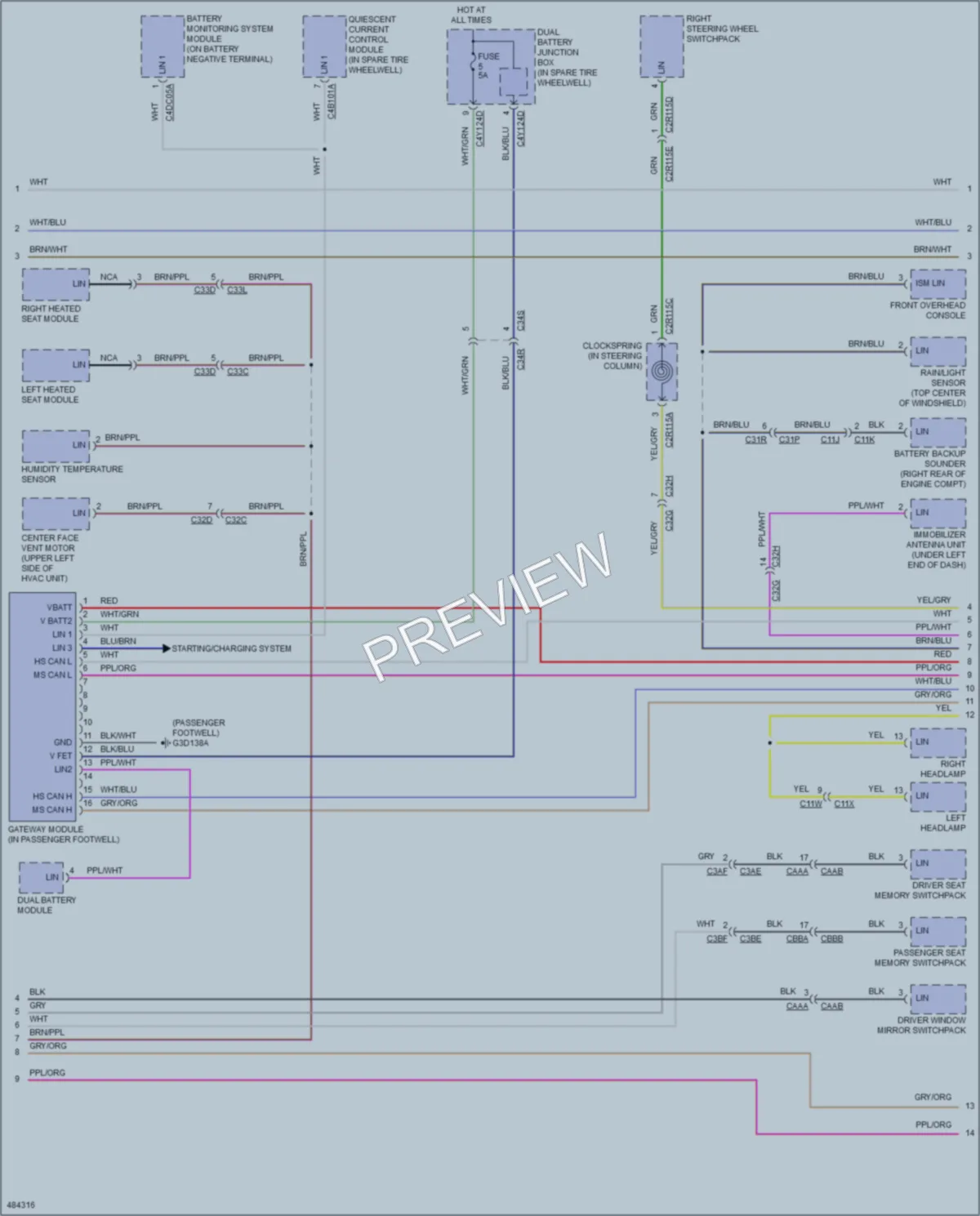 2015 Jaguar FType Computer Data Lines wiring diagram preview