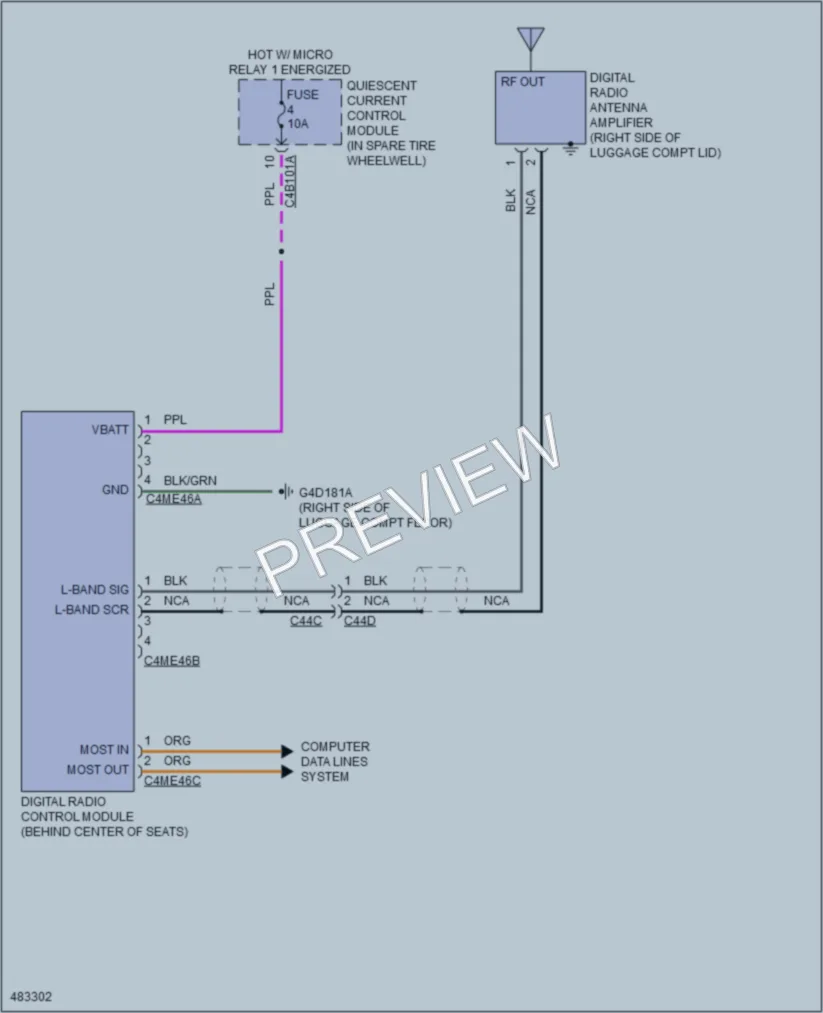 2015 Jaguar FType Radio wiring diagram preview